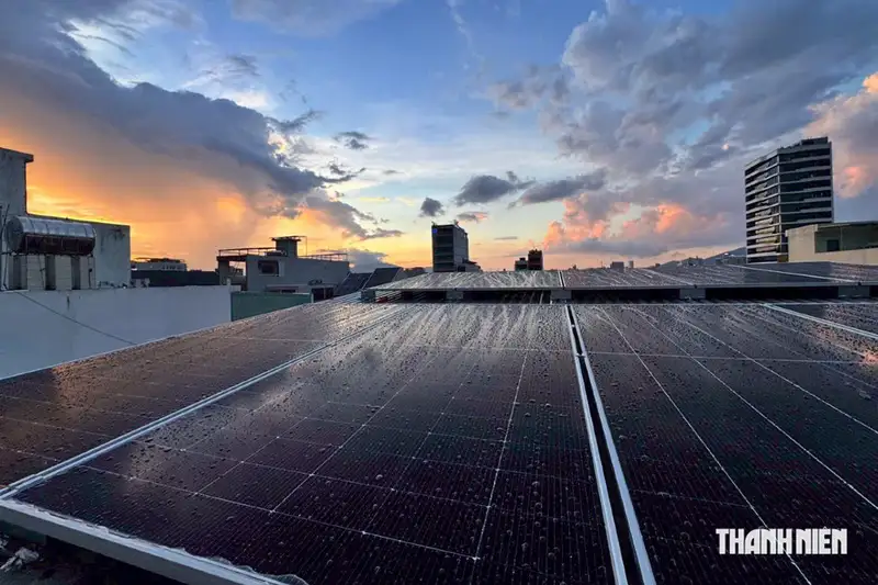 Solar power system installed for residential usage