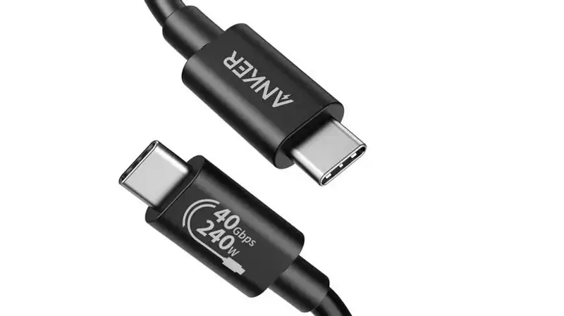 Close-up of USB-C port