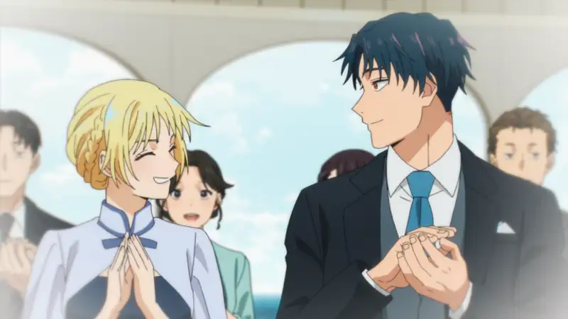 MARRIAGETOXIN anime scene featuring main characters Gero and Kinosaki
