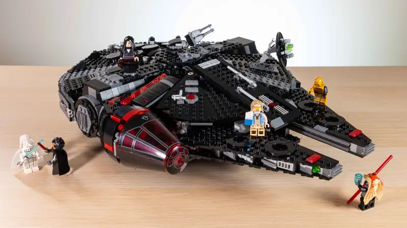 LEGO Star Wars Millennium Falcon and fleet on display
