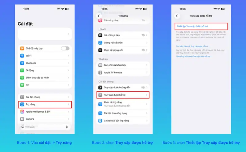Assistive Access interface on iPhone with large app icons