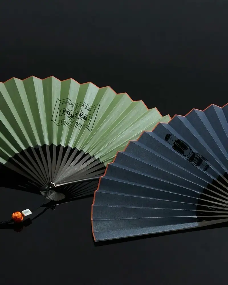 PORTER x Miyawaki Baisenan Folding Fan and Nylon Case