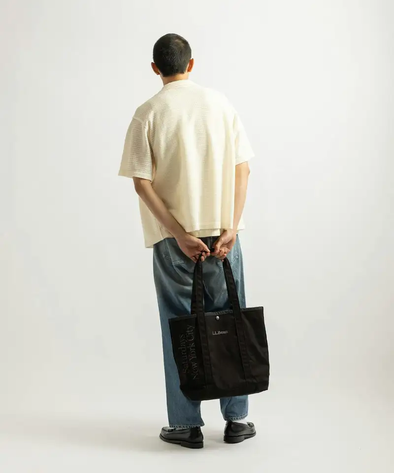 Saturdays NYC L.L. Bean tote bag in sandy beige